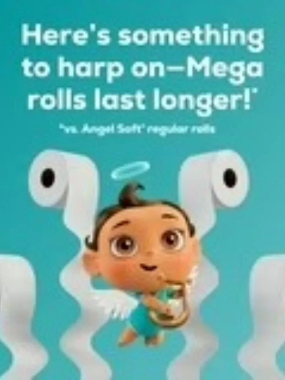 Angel Soft 2-Ply Toilet Paper, 4 Mega Rolls, 320 Sheets Per Roll
